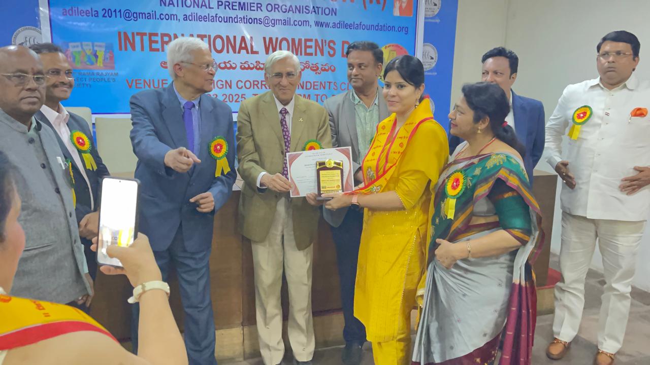 Women's Day award for contributions to Telugu literature